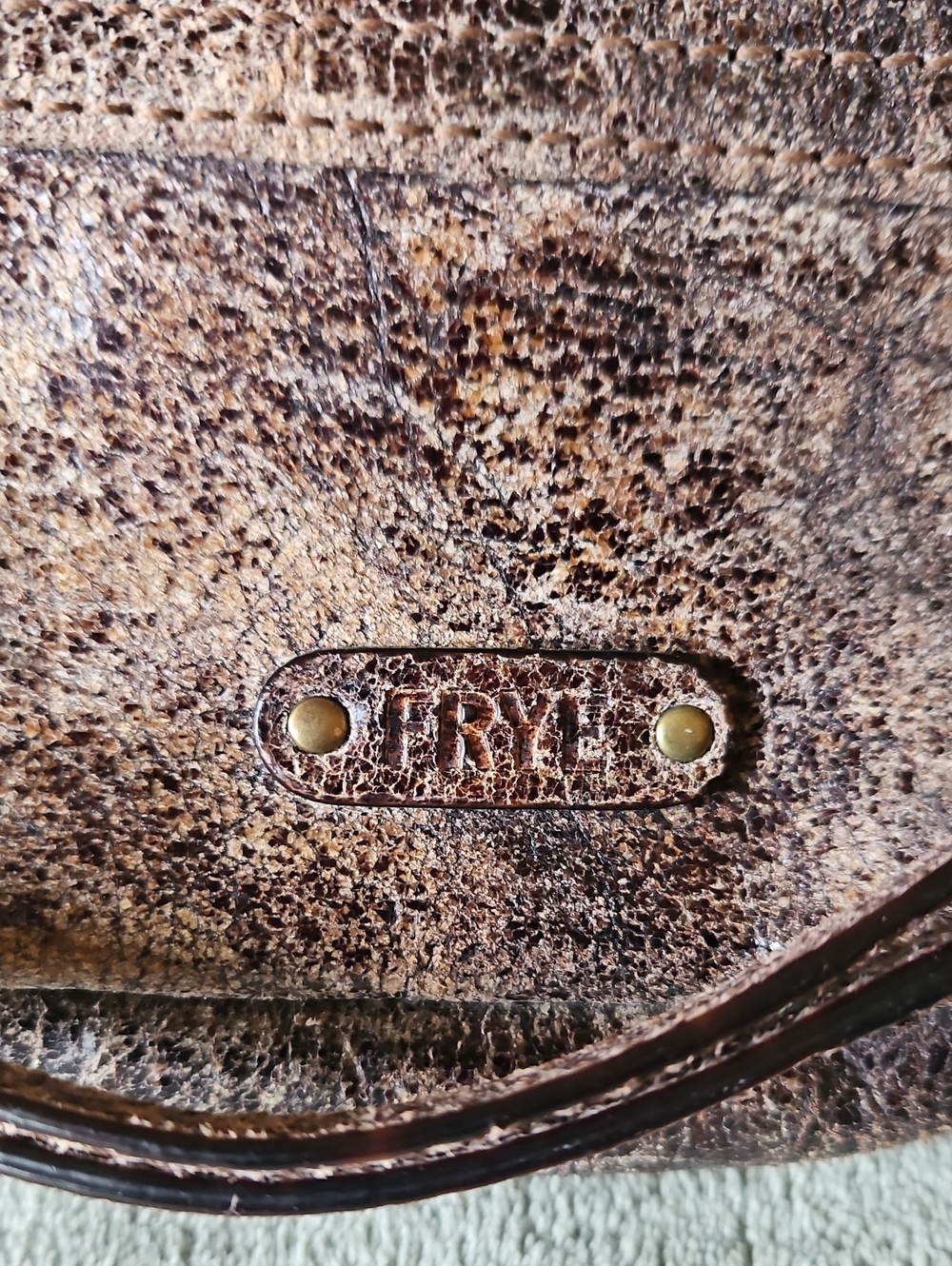 Frye Distressed Studded Leather Crossbody - Picture 3 of 7